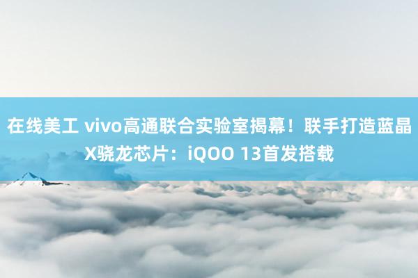 在线美工 vivo高通联合实验室揭幕！联手打造蓝晶X骁龙芯片：iQOO 13首发搭载